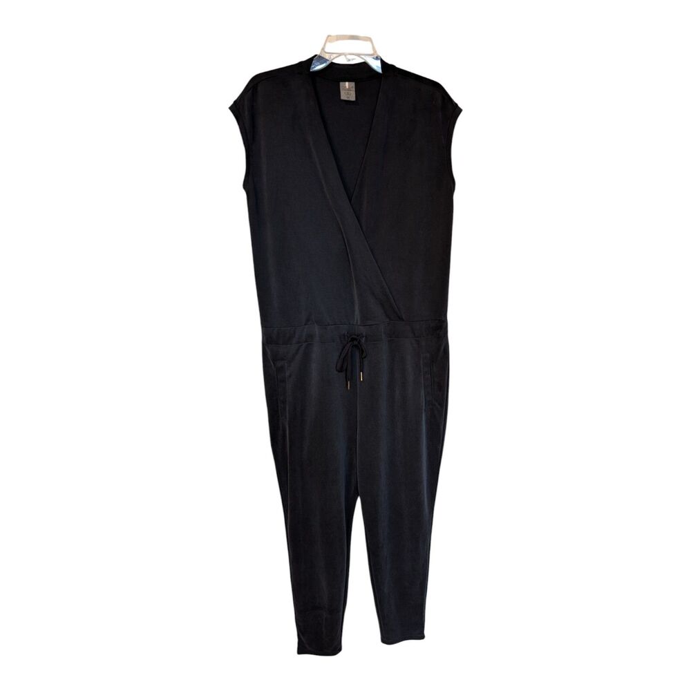 CALIA Women's Comfort Jumpsuit Size M Navy Sleeveless Minimalist Cozycore Romper - Picture 5 of 11